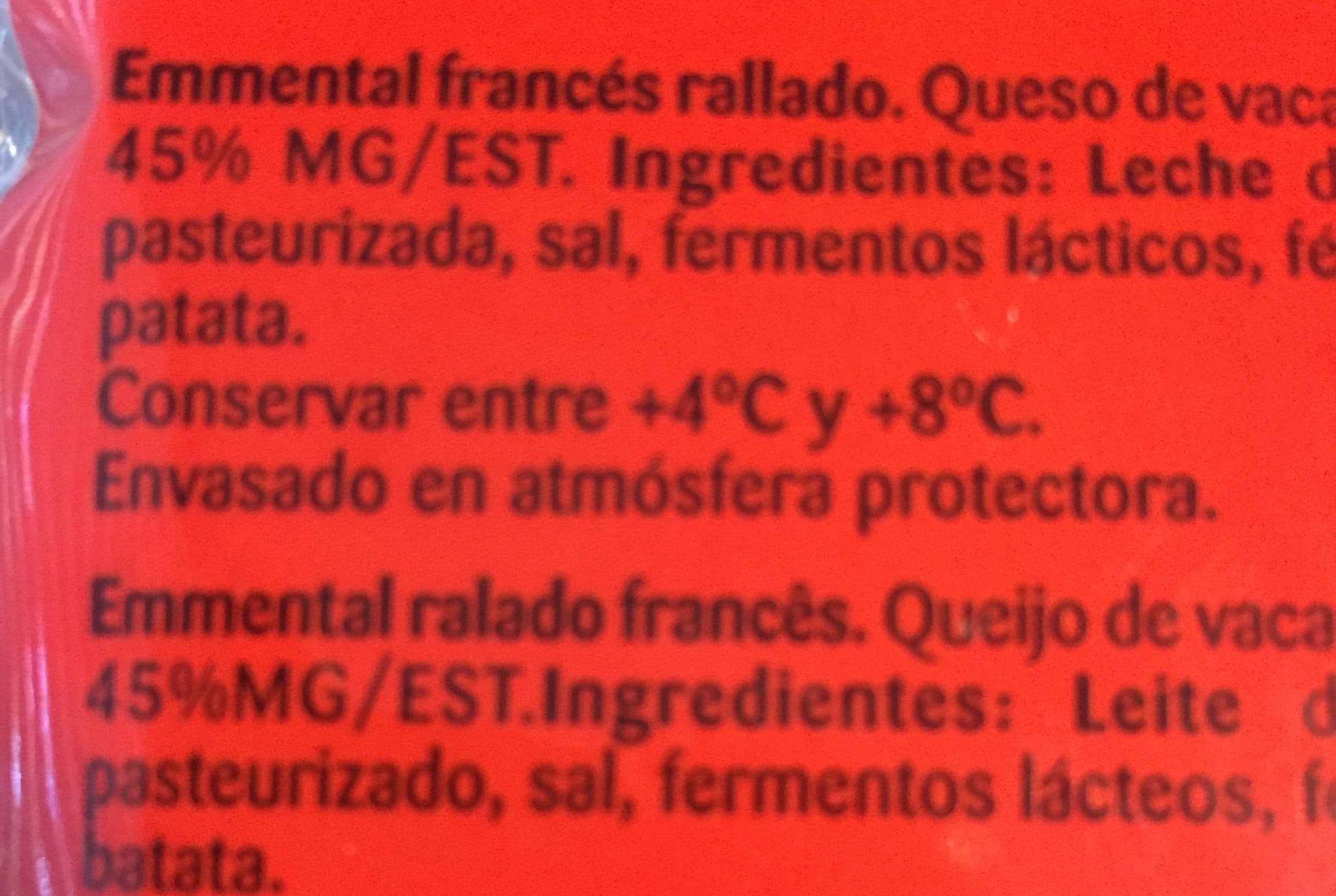 President Queso rallado emmental para fundir y gratinar packshot