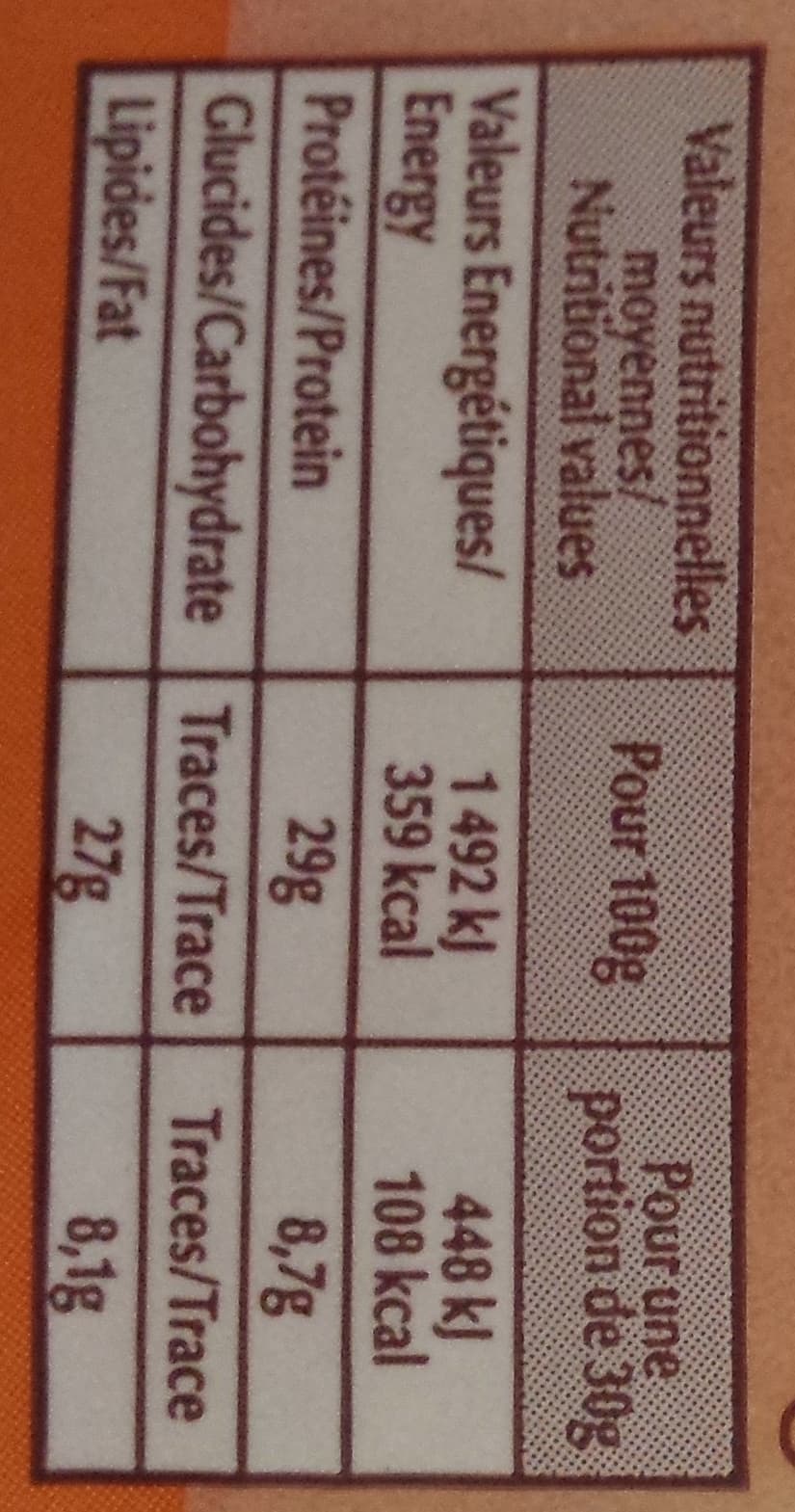 Président Mimolette Française (27 % MG) demi-vieille packshot
