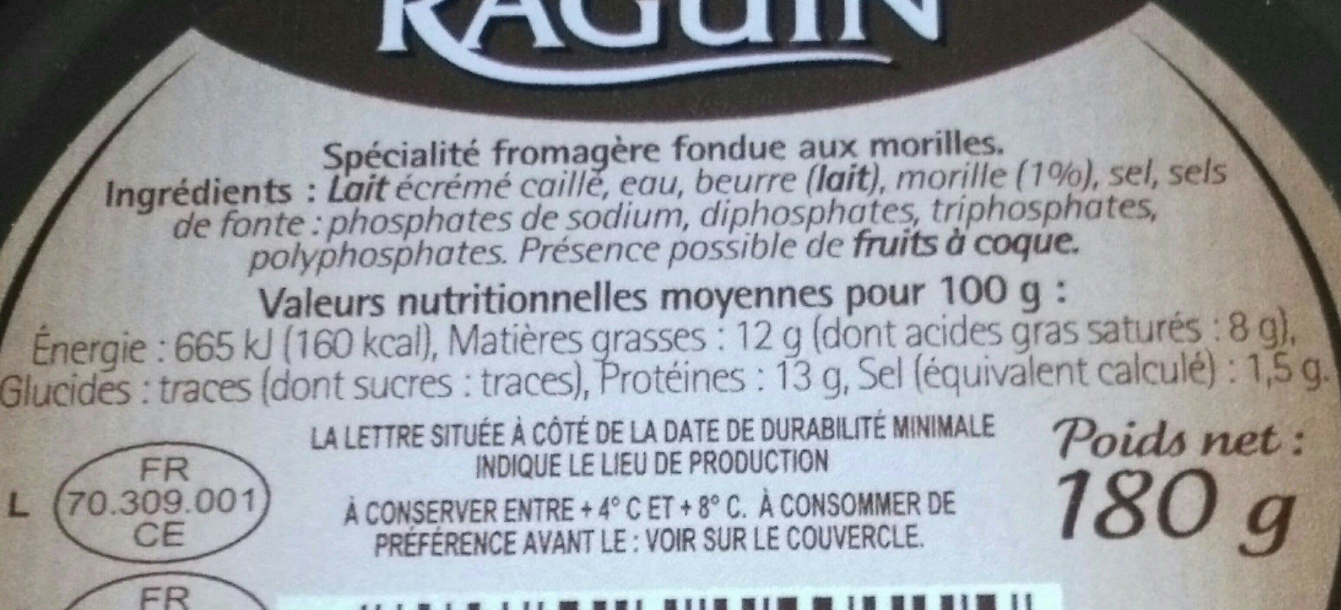 Maison Raguin Cancoillotte franc-contoise aux morilles packshot