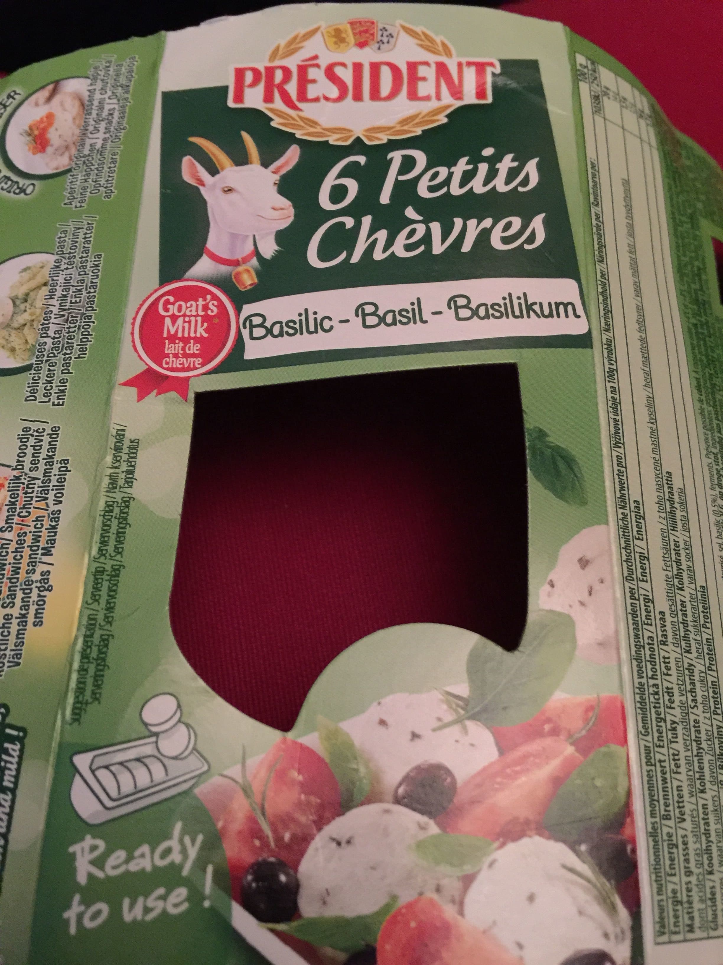 Lactalis Petits chèvres basilic packshot