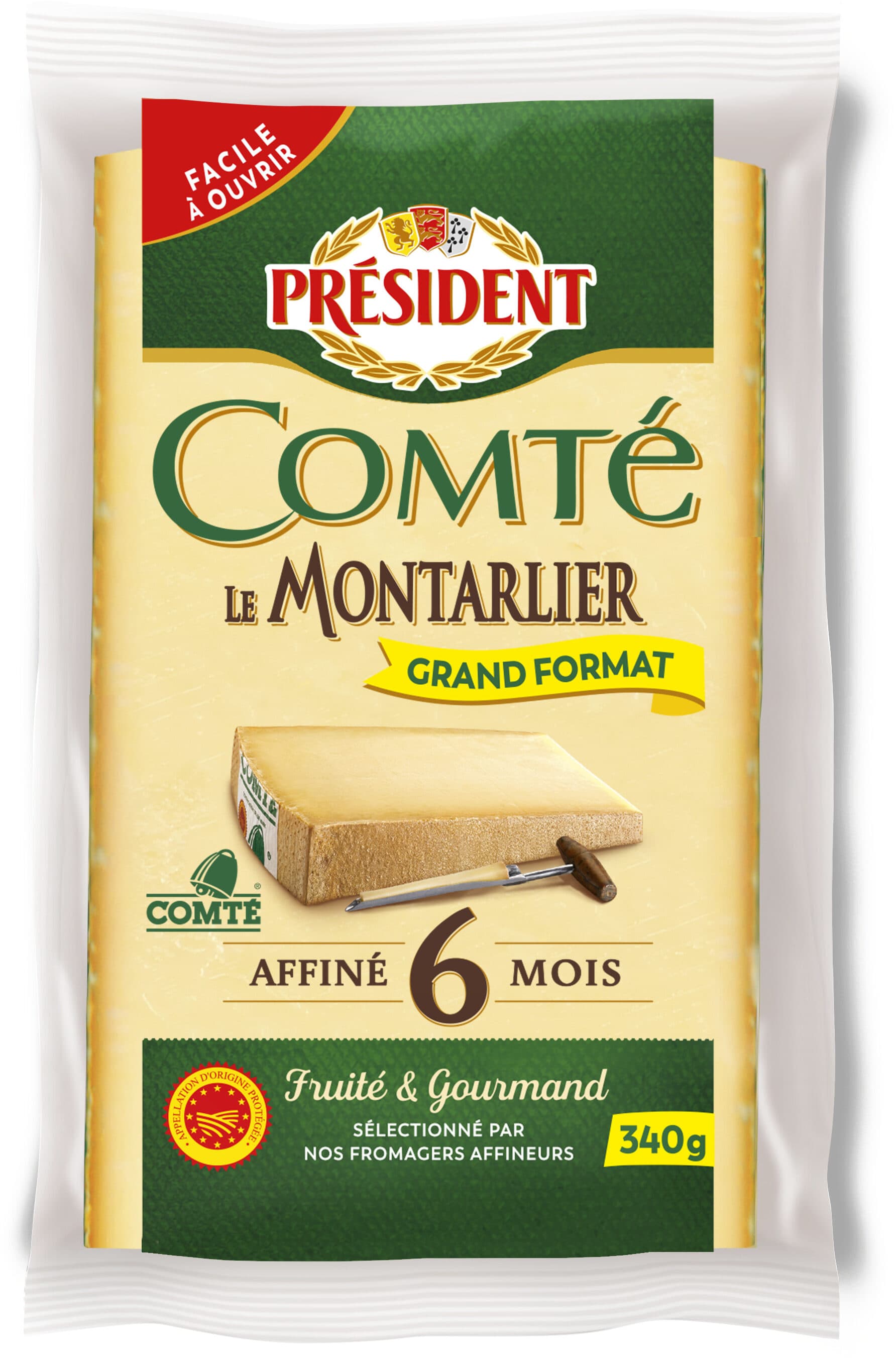 Président President comte le montarlier affine 6 mois 340g packshot