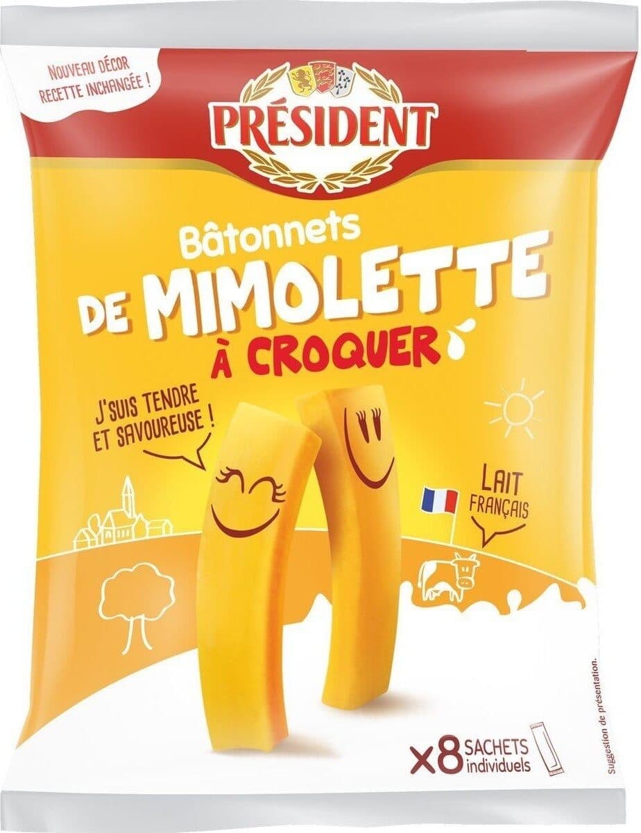 Lactalis President batonnets a croquer mimolette 8x18g packshot
