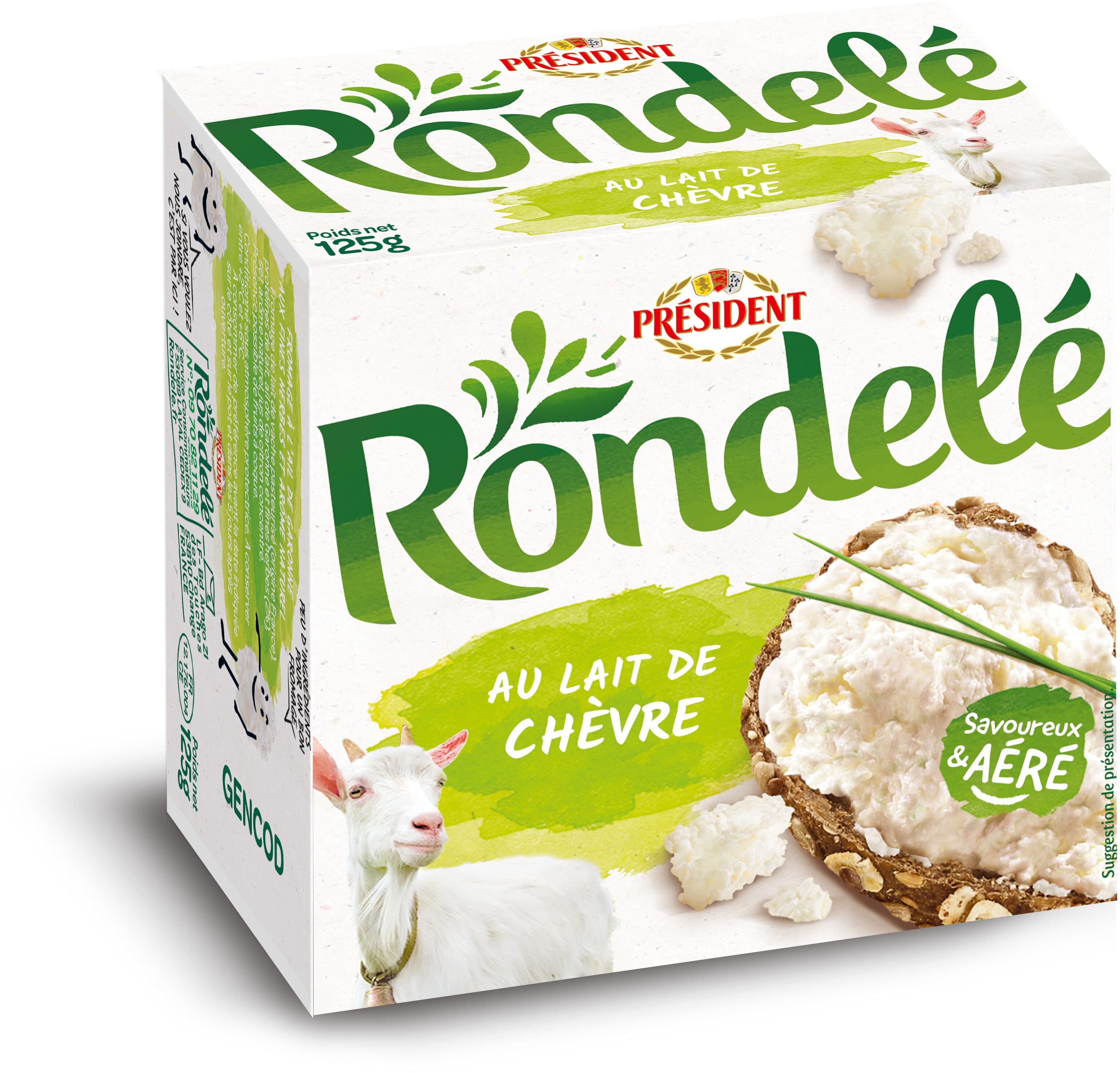 President RONDELE LAIT DE CHEVRE 125g packshot