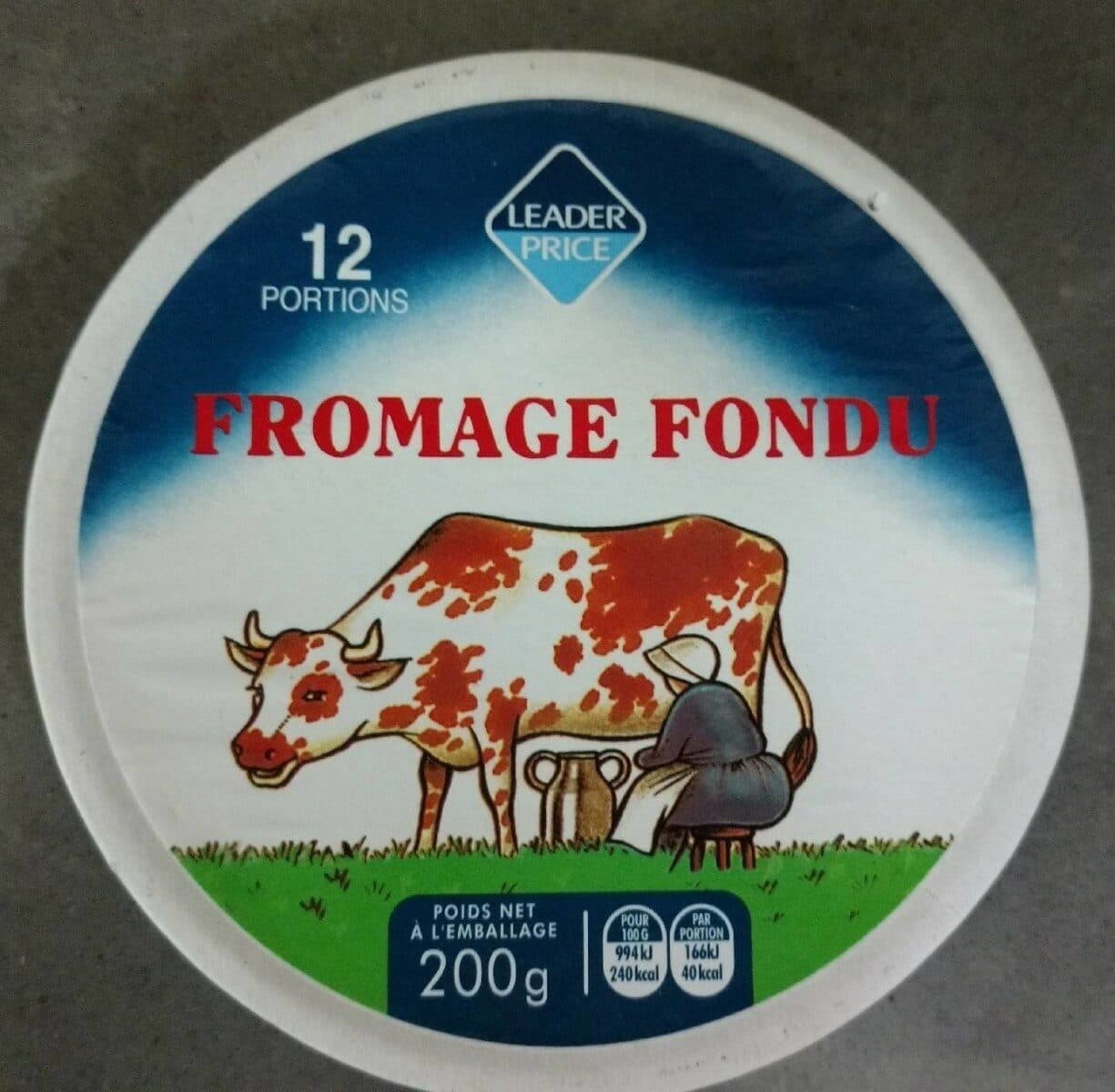 Leader Price Fromage fondu packshot