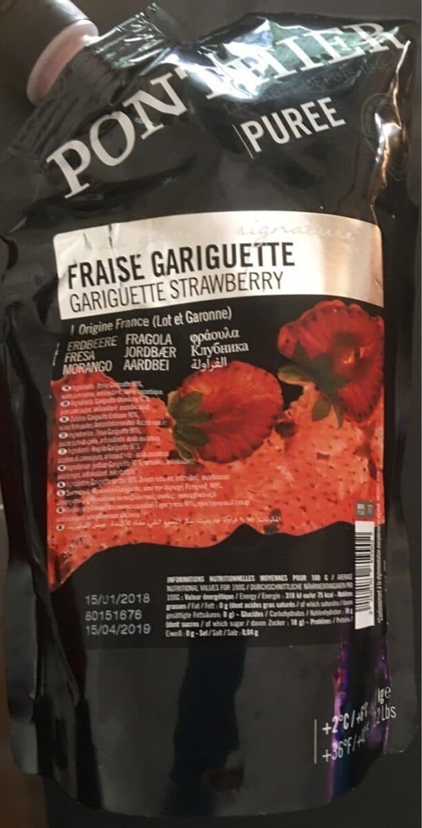 Ponthier Puree fraise guariguette packshot