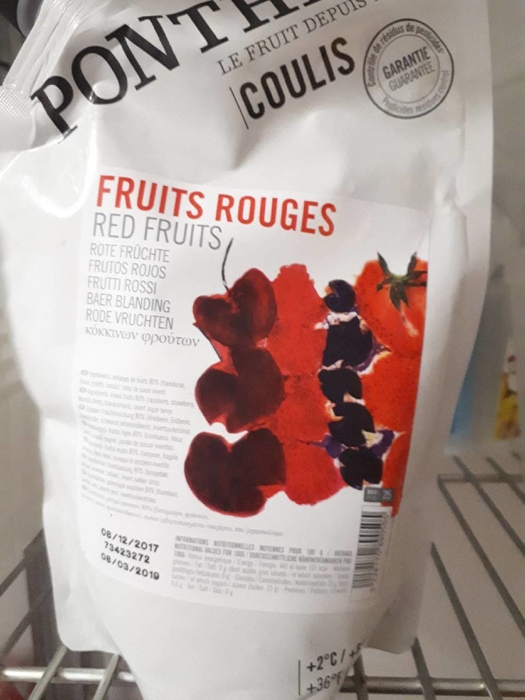 Ponthier Coulis De Fruit Rouge Ponthier 1 Kg, 1 Pièce packshot