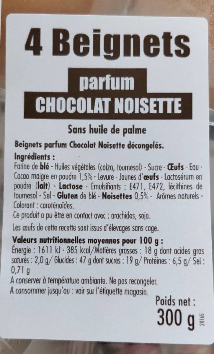Open Food Facts 4 Beignets Parfum Chocolat Noisette packshot