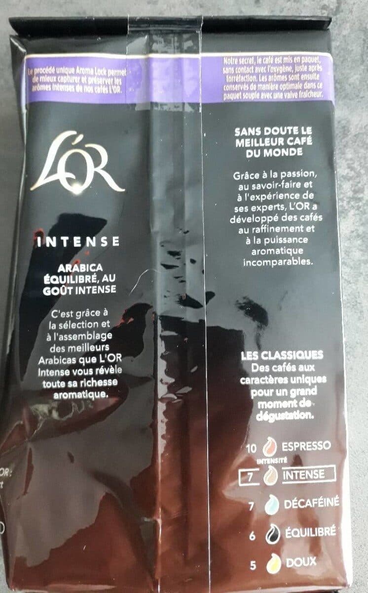L'or Café moulu pur arabica, intense packshot