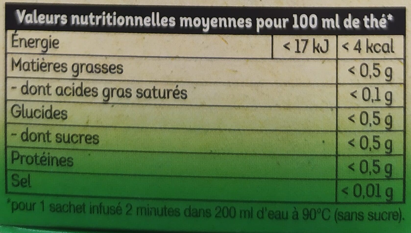 Lipton Lipton Thé Vert Menthe Intense 20 Sachets packshot