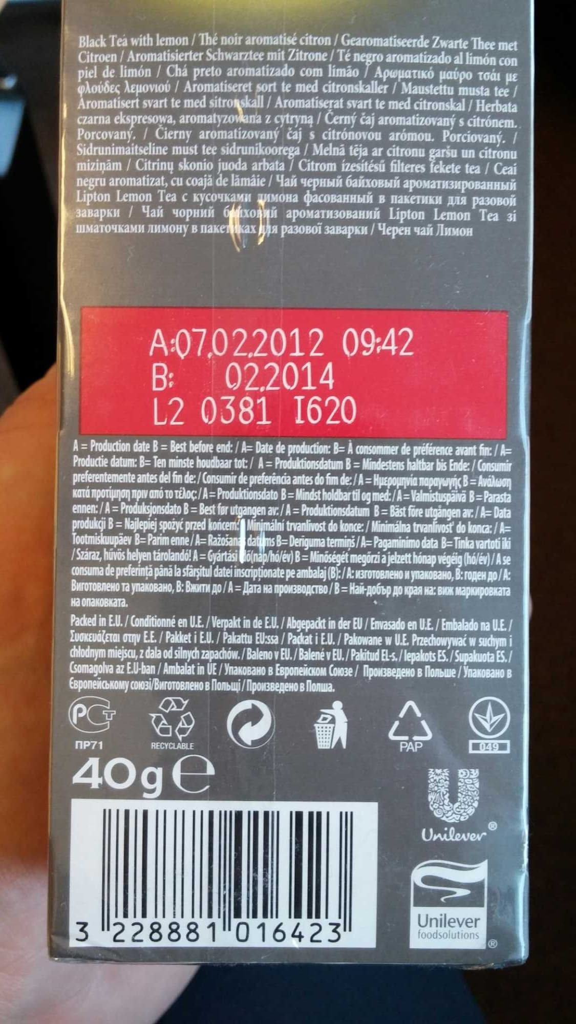 Feel Good Selection Lipton Feel Good Selection Thé Noir Citron 25 sachets packshot