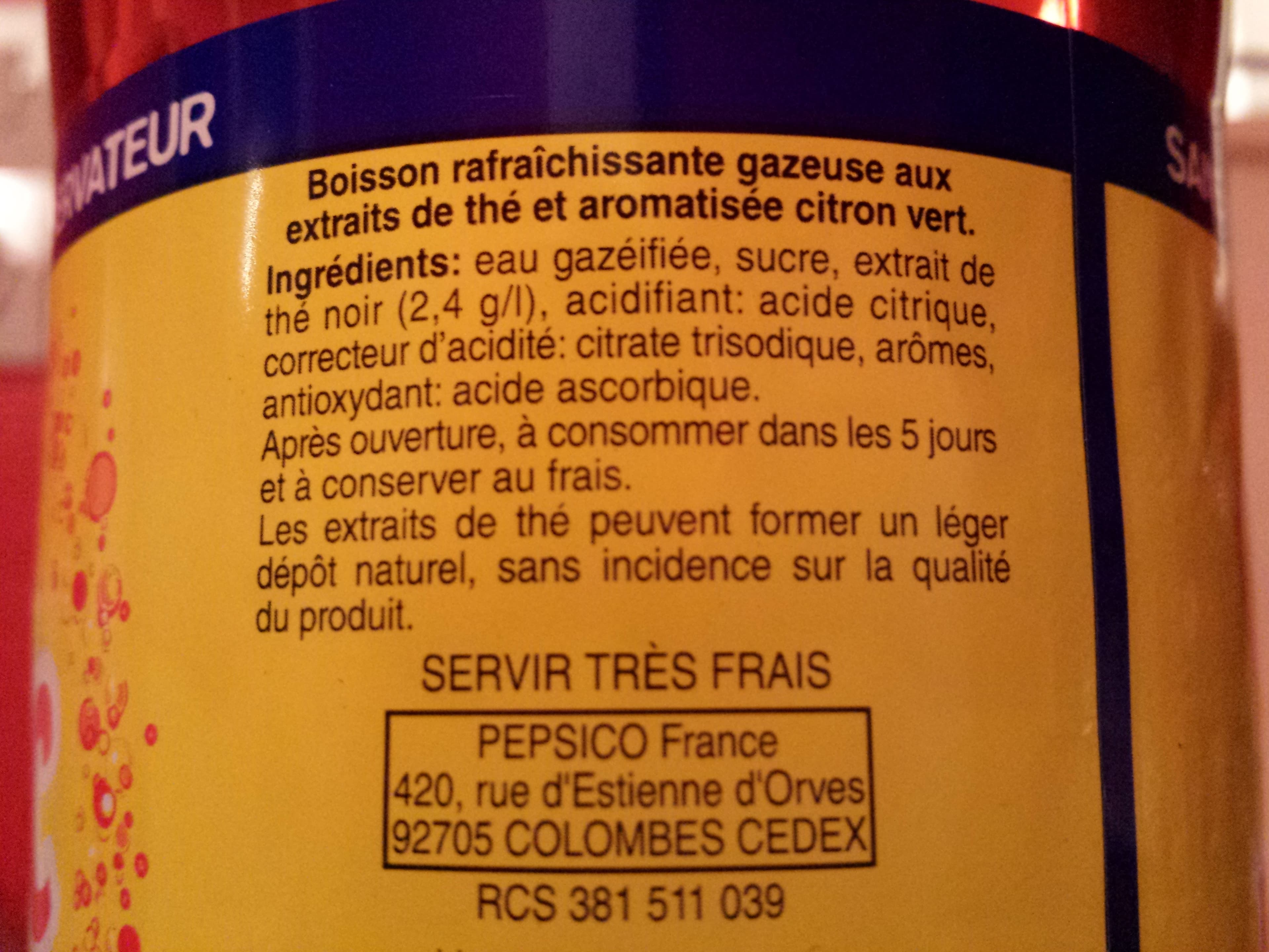 Lipton Liptonic Ice tea Boisson rafraîchissante gazeuse packshot