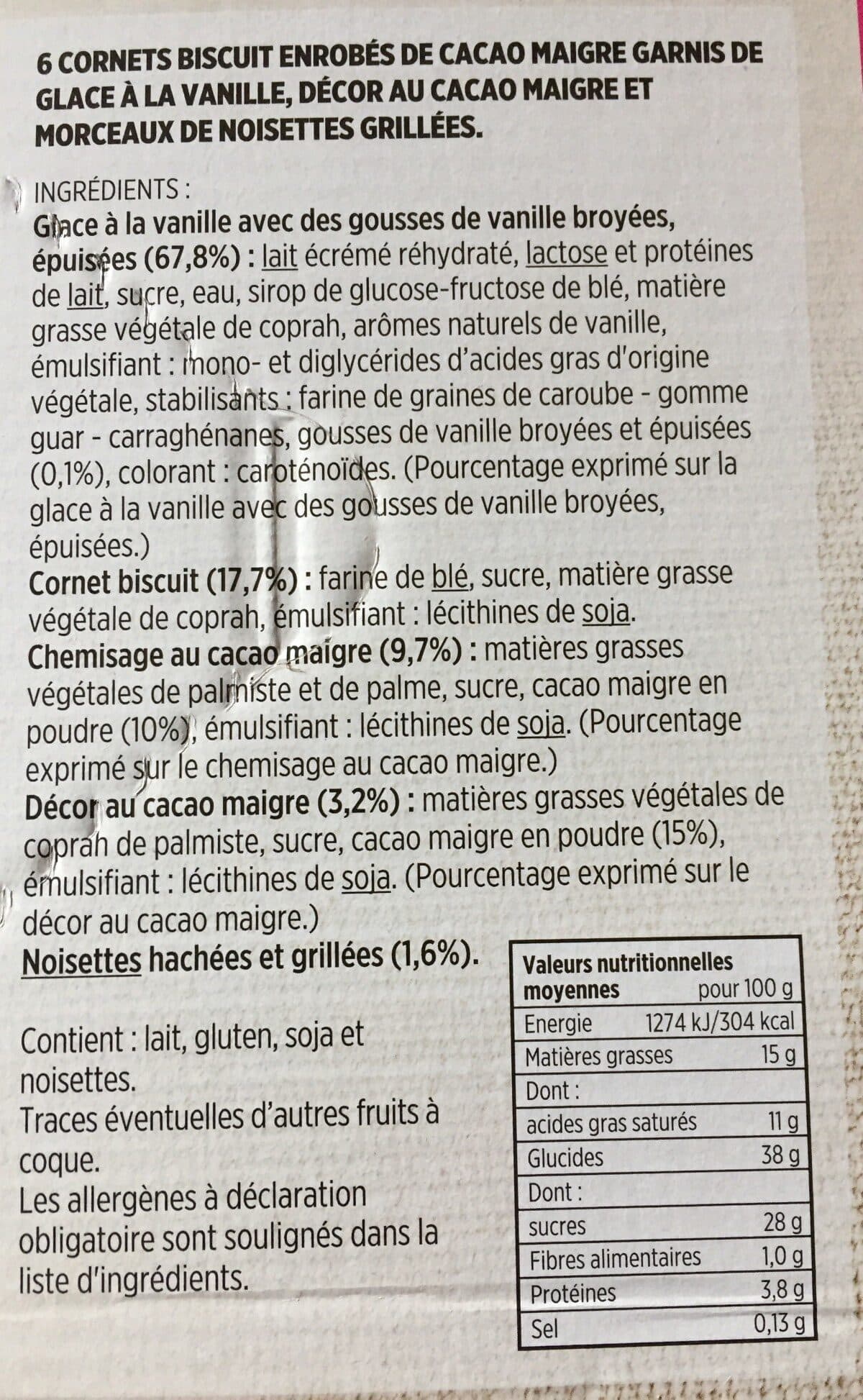 Toupargel 6 cônes vanille packshot