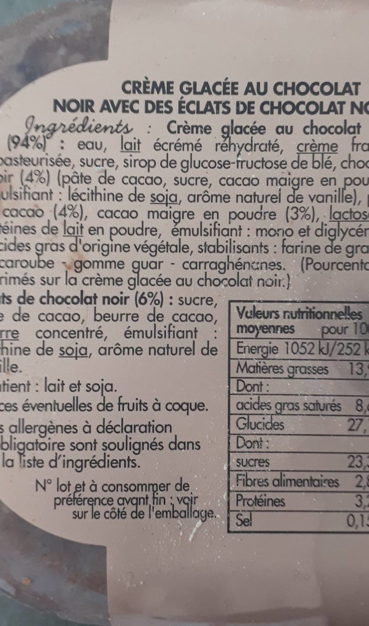 Toupargel Crème glacée chocolat packshot