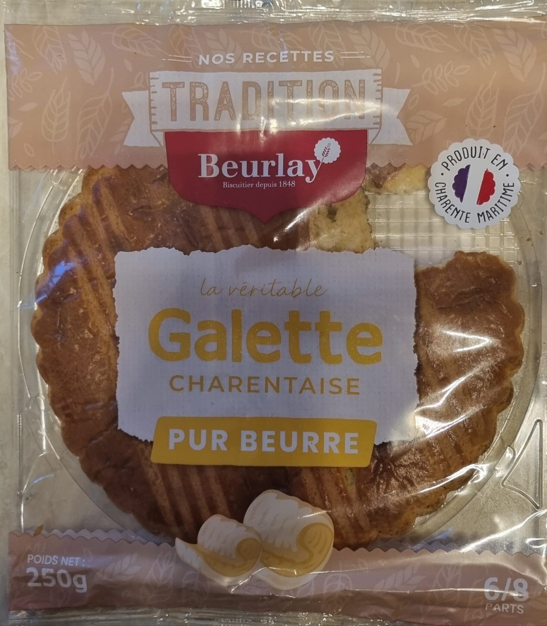 Beurlay Galette charentaise Beurlay Pur beurre packshot