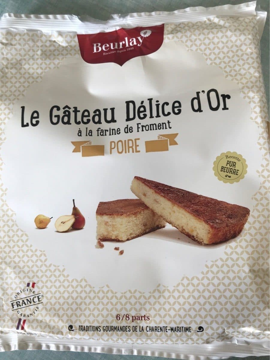 Beurlay Le gateau delice d'or poire packshot