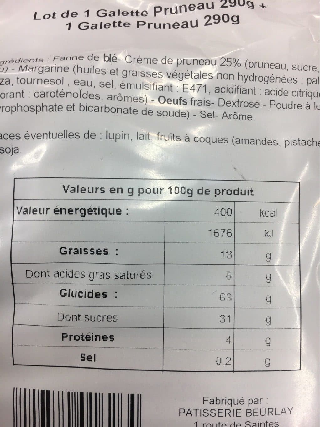 Beurlay Galette charentaise packshot