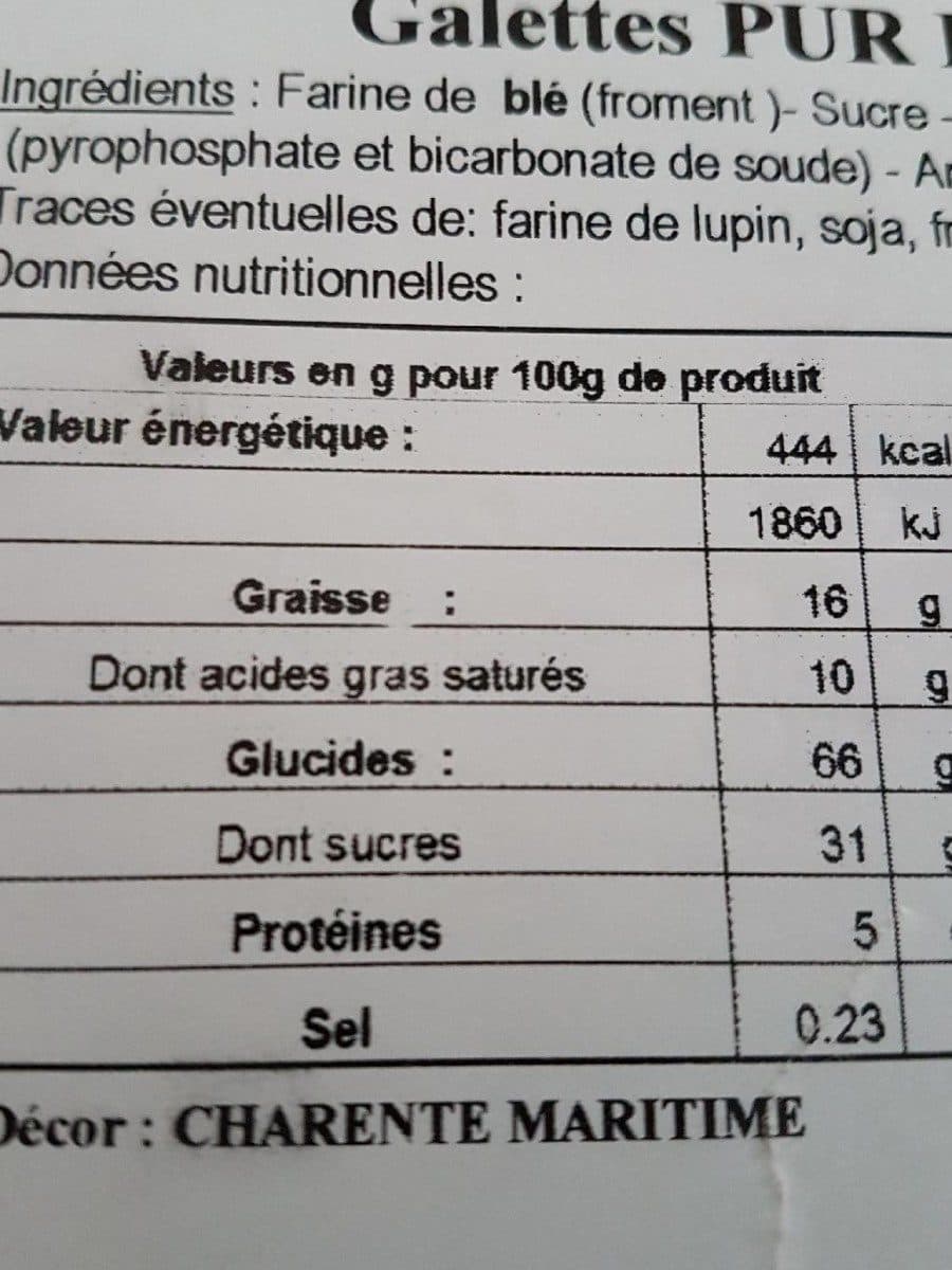 Open Food Facts Galettes pur beurre packshot