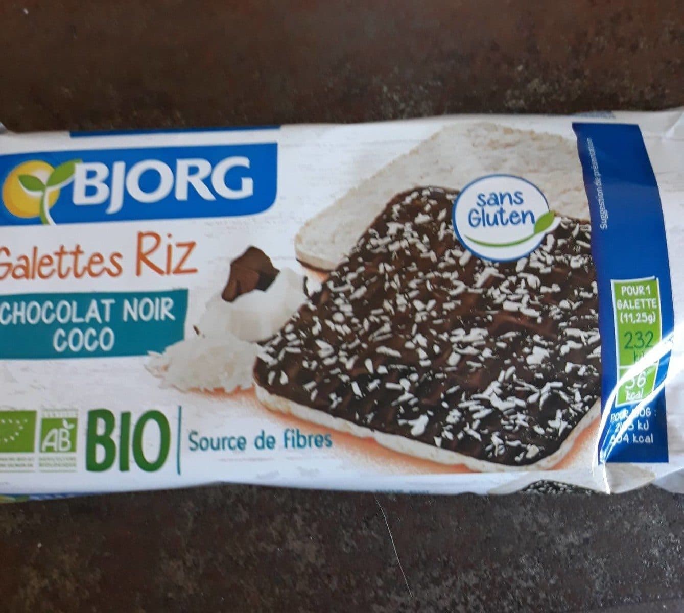 Open Food Facts Galette riz chocolat noir coco packshot