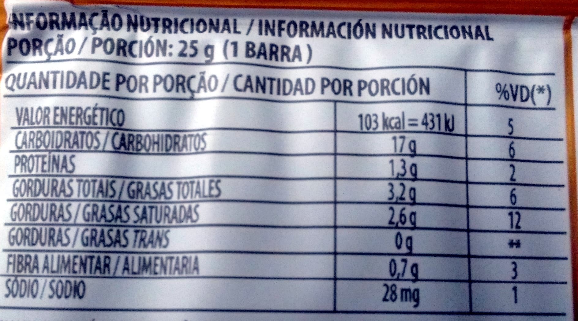 Ritter Ritter - barra de cereais - brownie packshot