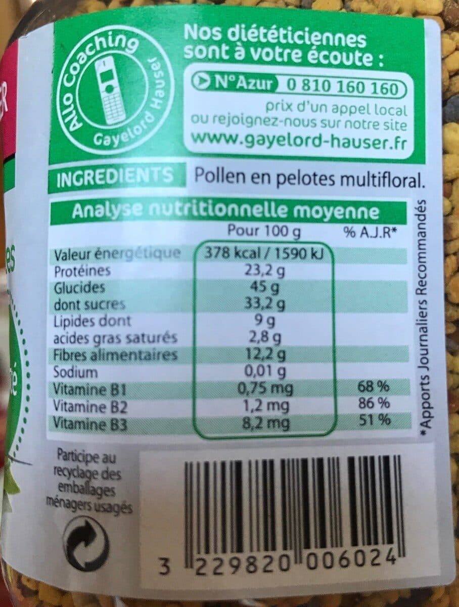 Gayelord Hauser 225G Pollen En Pelote Equilibre Gayelord Hauser packshot