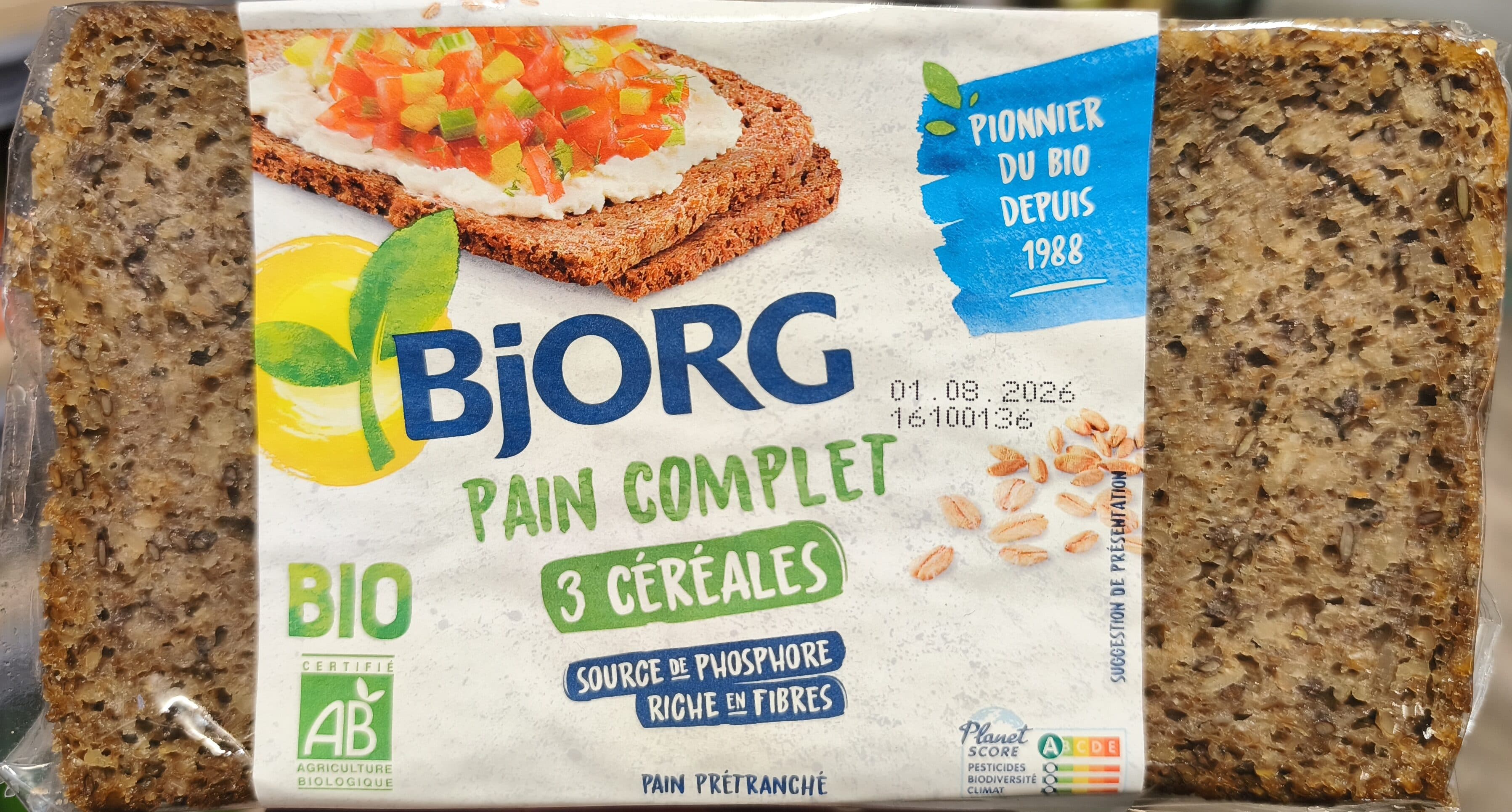 Bjorg Pain complet 3 céréales packshot