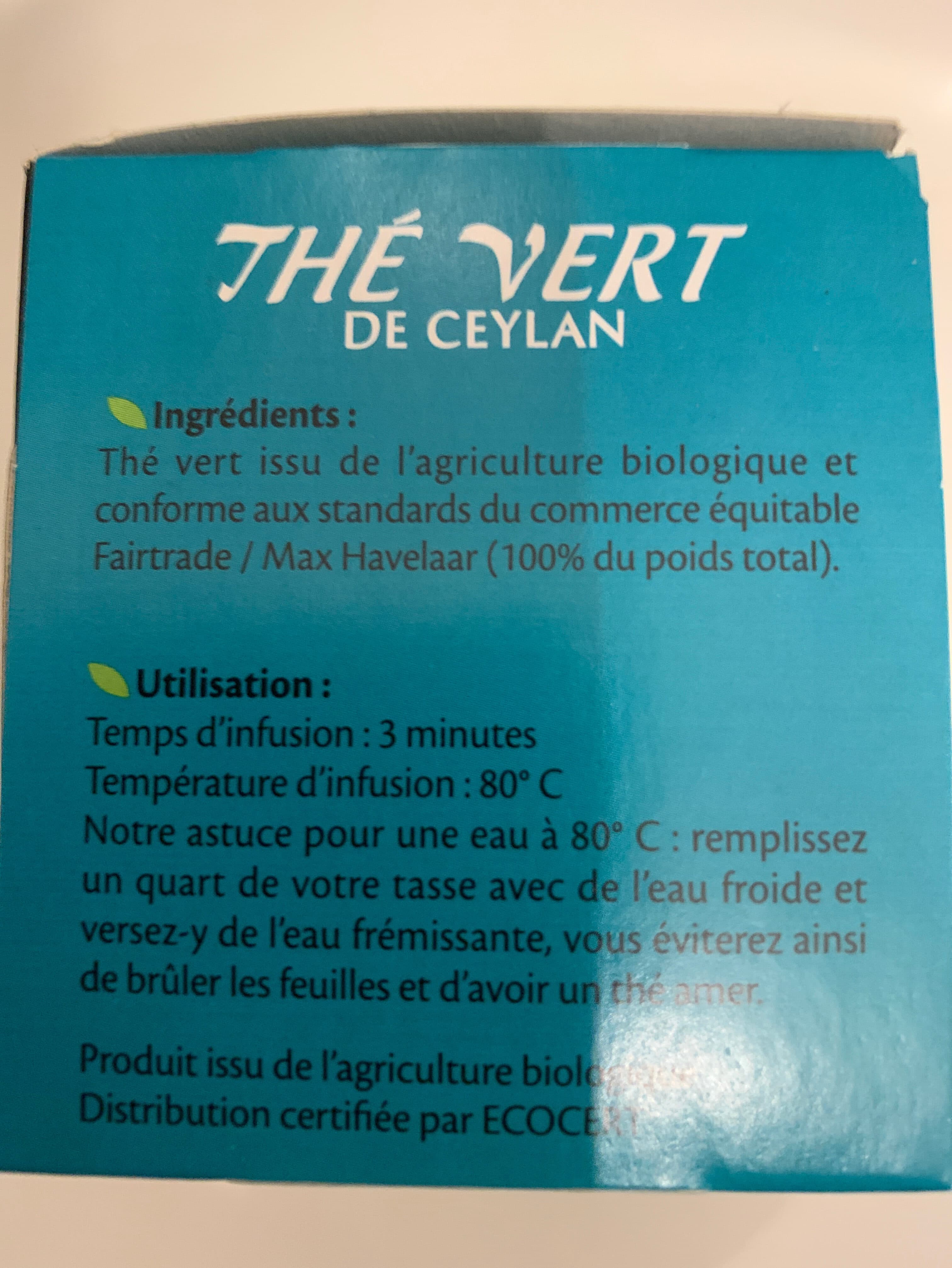 Bjorg Thé vert Bjorg packshot
