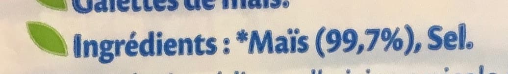 Bjorg Galettes maïs extra fines packshot