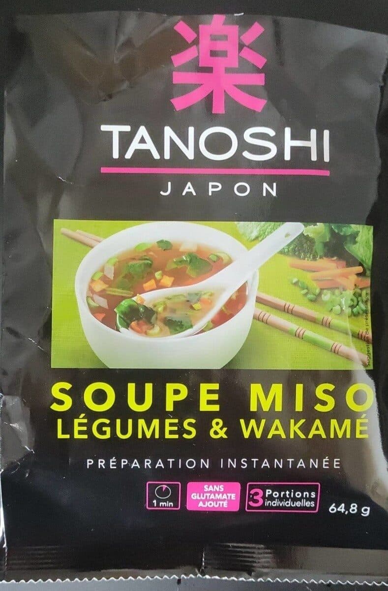 Tanoshi Soupe Miso légumes et wakamé packshot