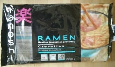 Tanoshi Ramen saveur Crevette - Nouilles japonaises précuites packshot