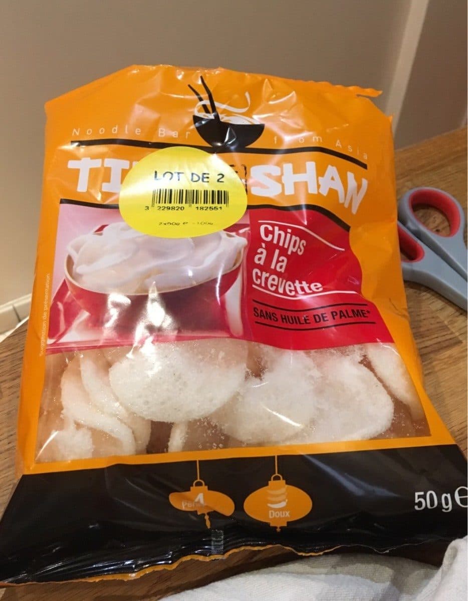 Tien shan Chips à la crevette packshot