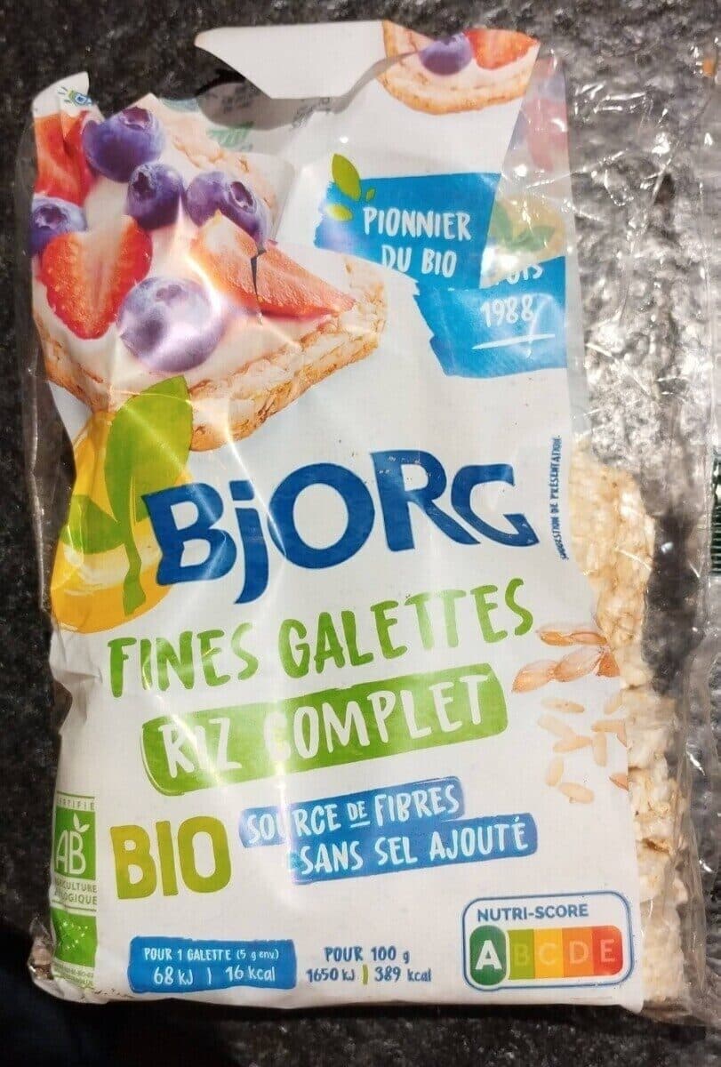 Bjorg Fines galettes de riz bio packshot