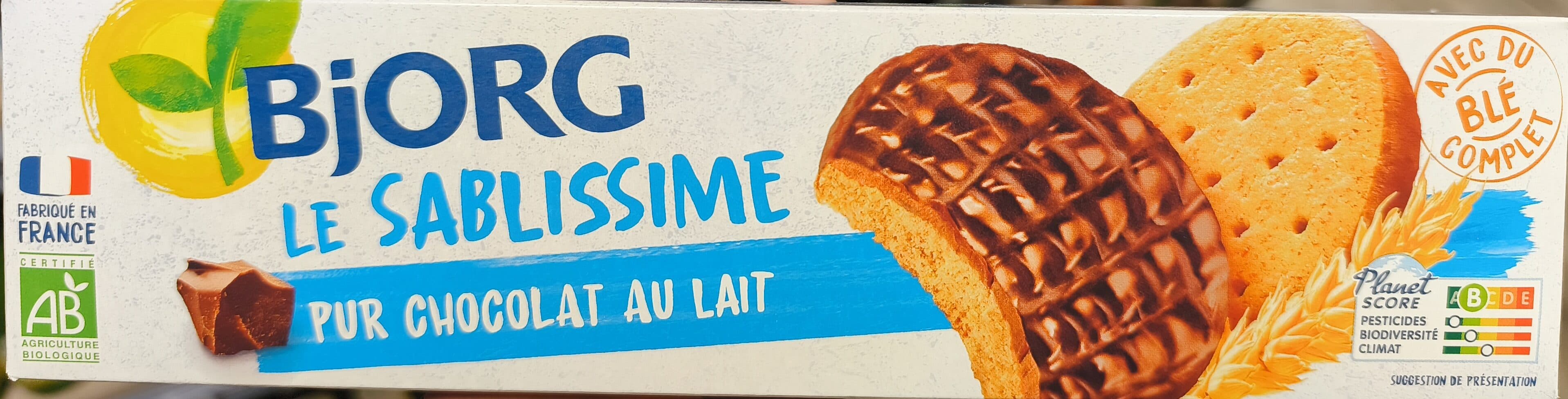 Bjorg Sablissime chocolat au lait packshot