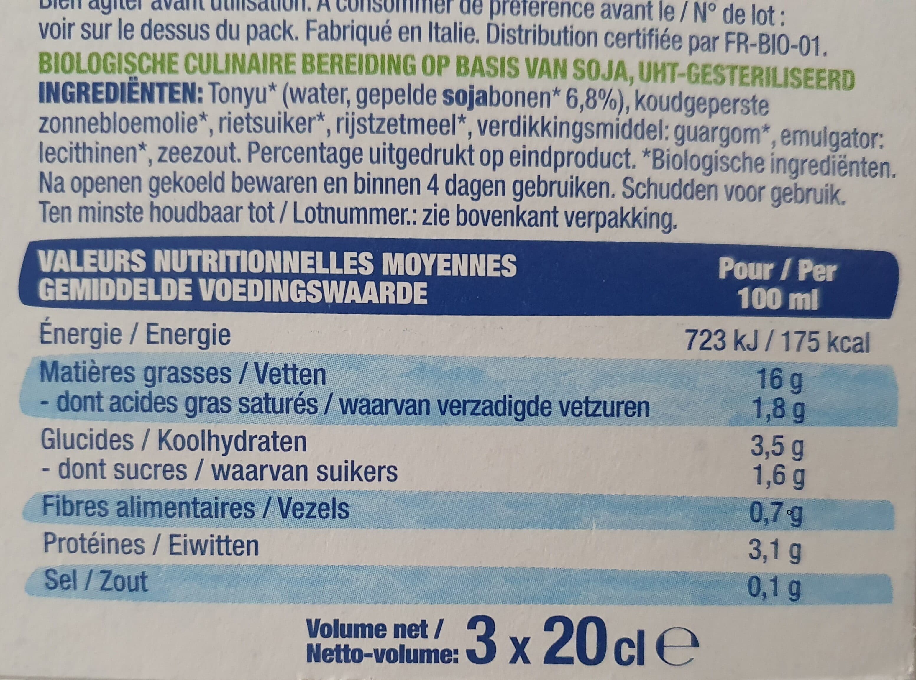 Bjorg Soja cuisine fluide packshot