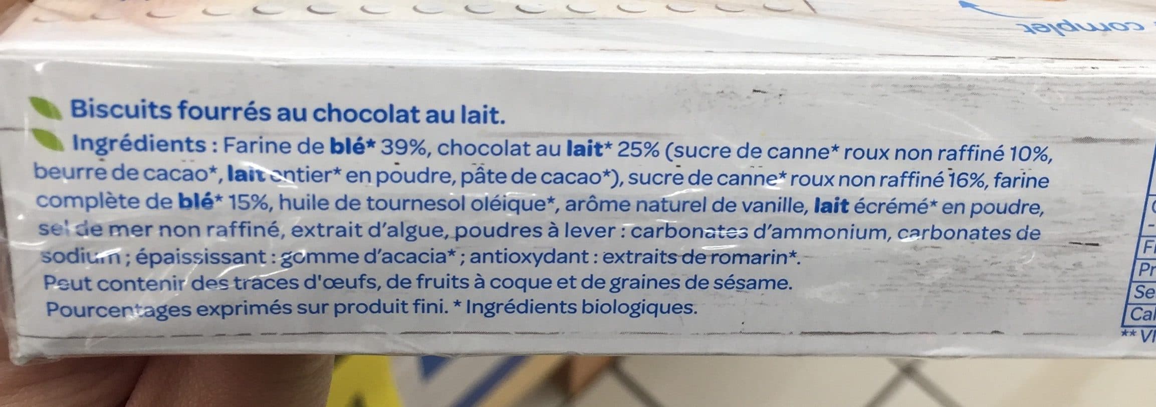 Bjorg Biscuit Bio Bjorg Fourre Choco x2 packshot