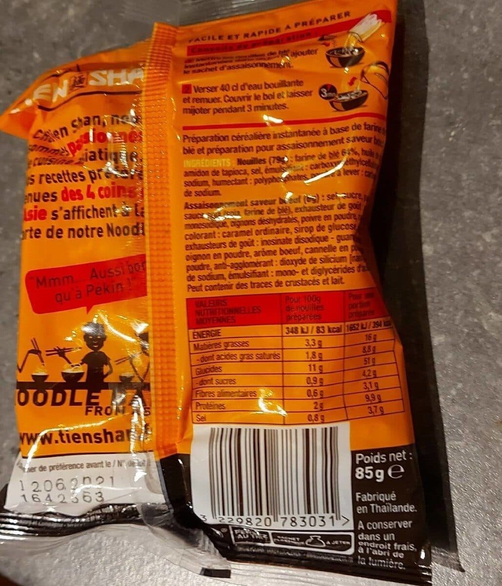 Tien Shan Mian Tiao saveur boeuf - 85 g - Tien Shan packshot