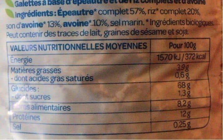Bjorg Galettes Epeautre Son d'Avoine packshot