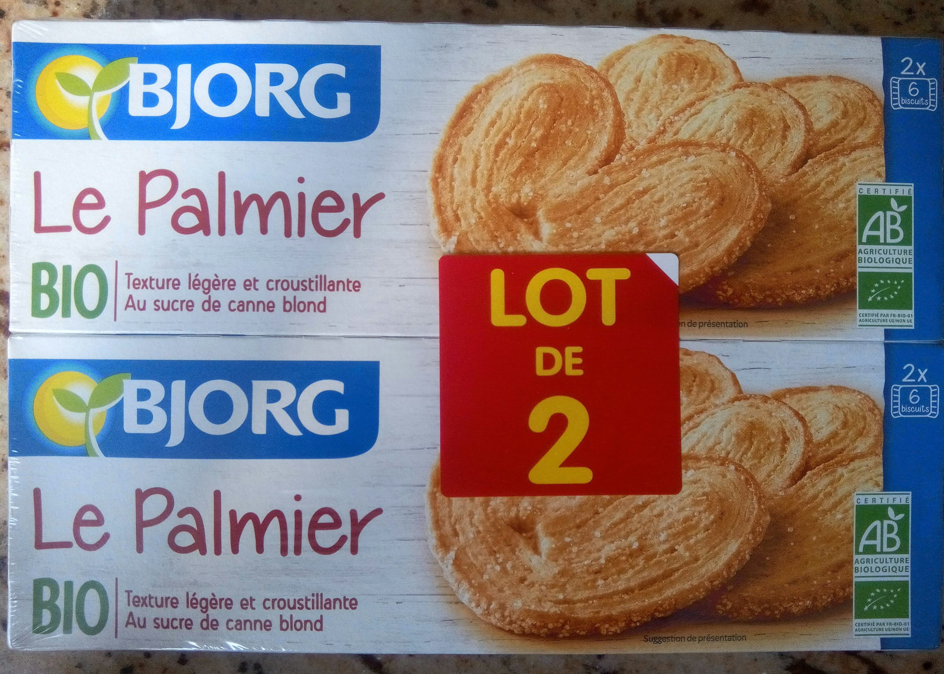 Bjorg Buiscuit Bio Palmier packshot