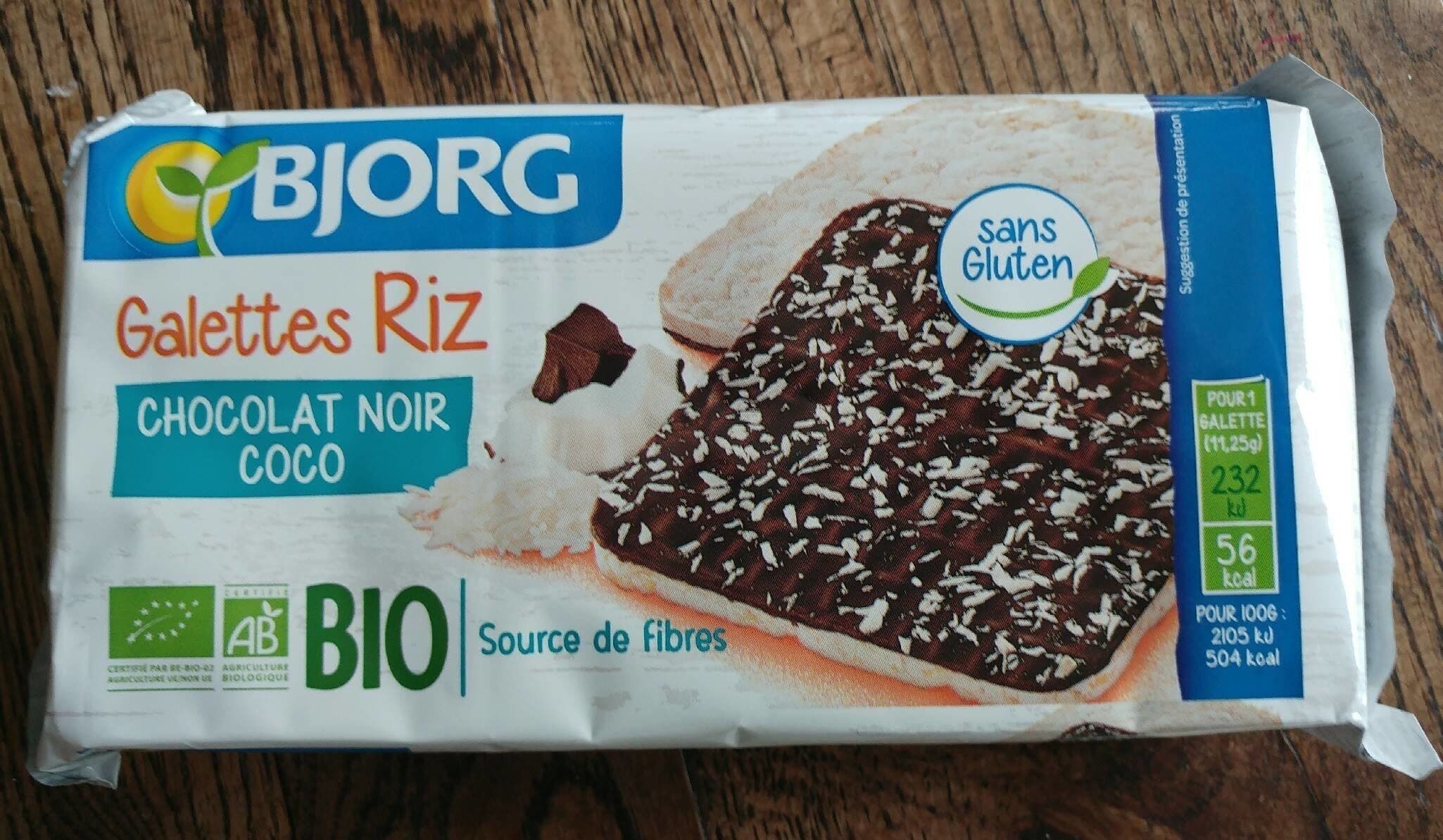 Bjorg Lot 2 fines galettes chocolat coco bjorg packshot