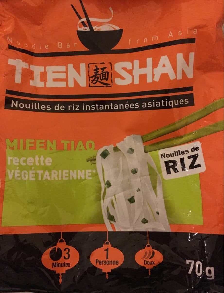 Tien shan Nouilles de riz instantanées asiatiques packshot