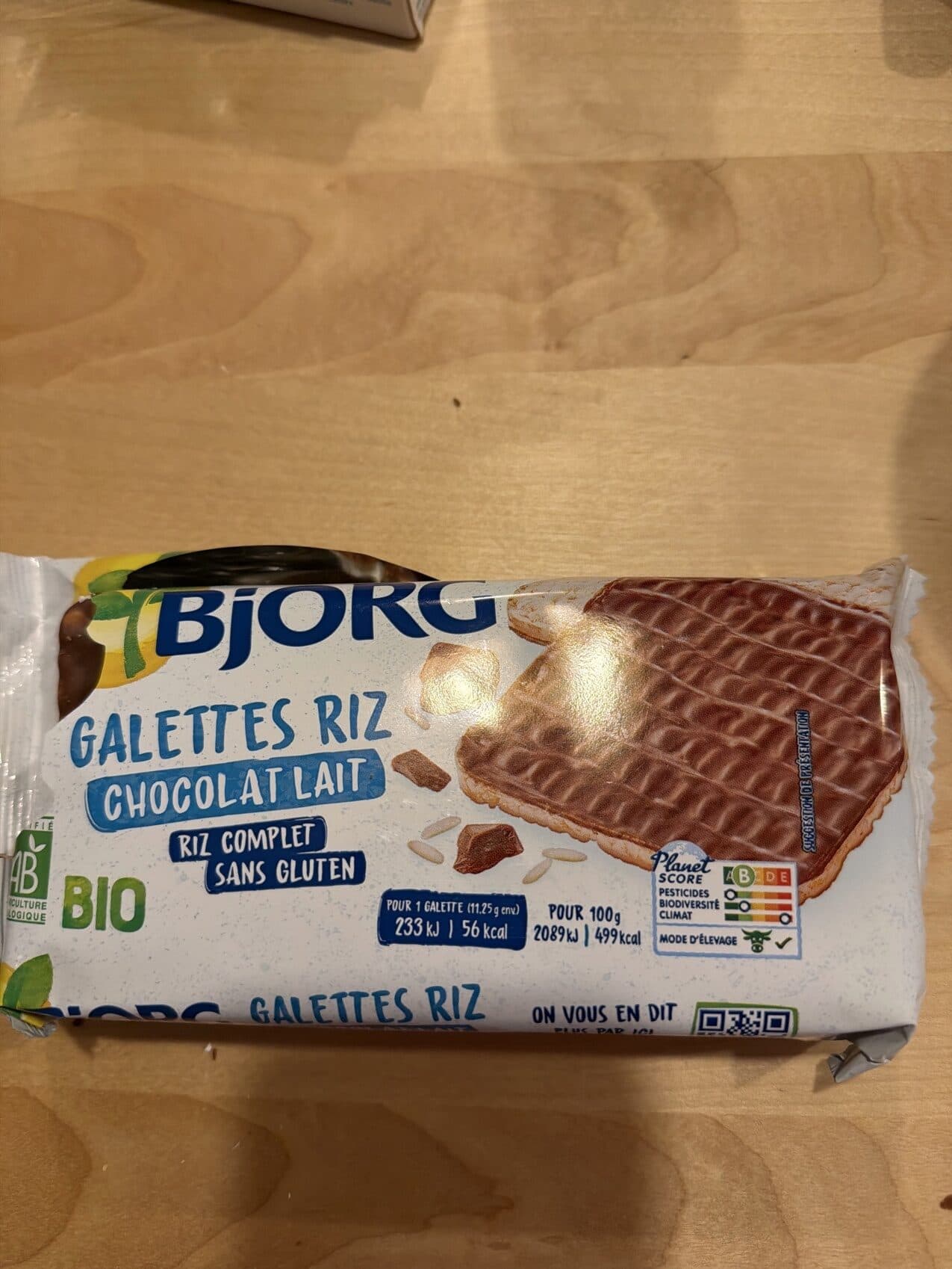 Bjorg Galettes de Riz Chocolat au Lait packshot