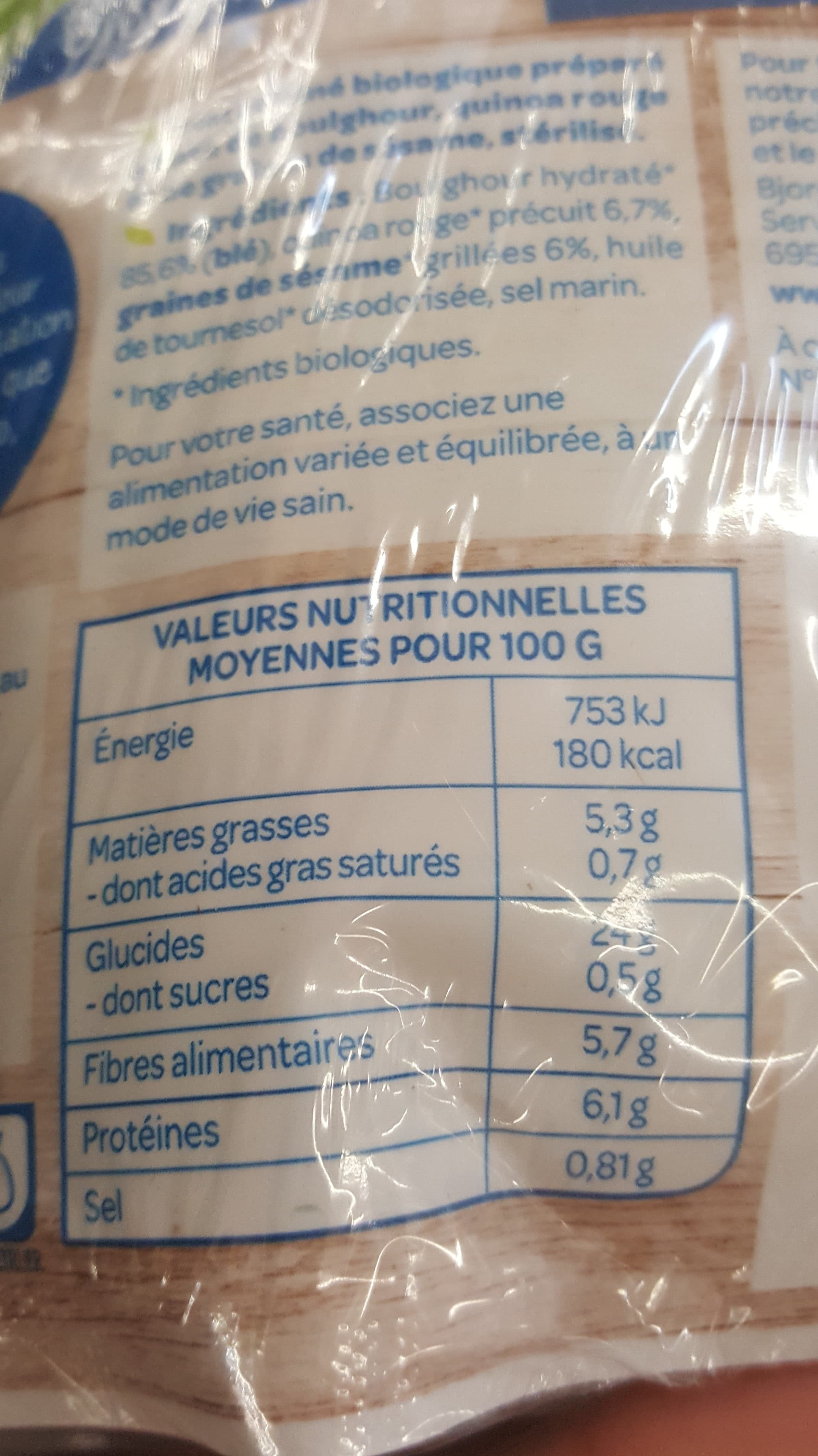 bjorg Boulghour quinoa sesame packshot