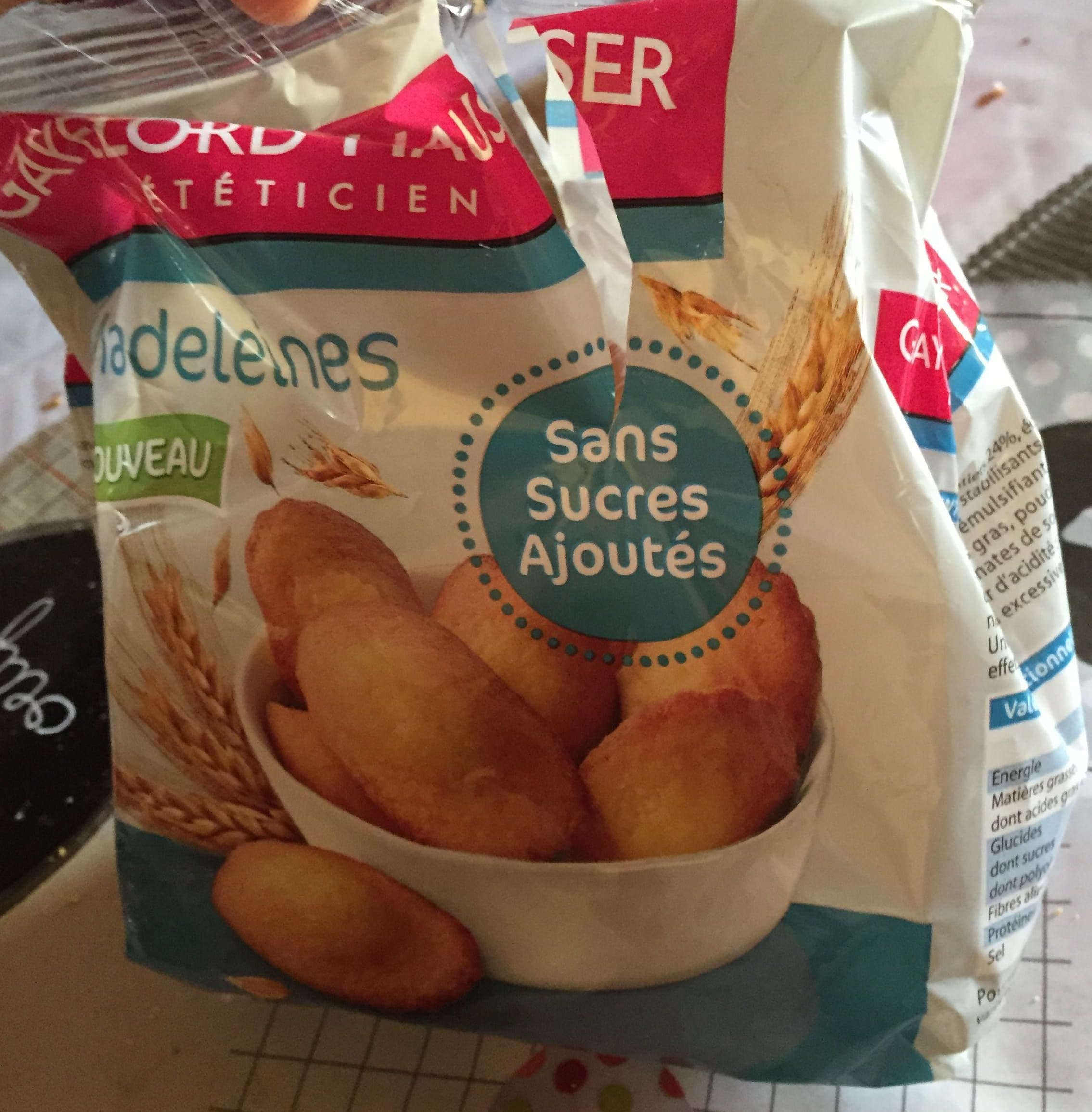 Gayelord Hauser Madeleines Sans Sucres Ajoutés packshot