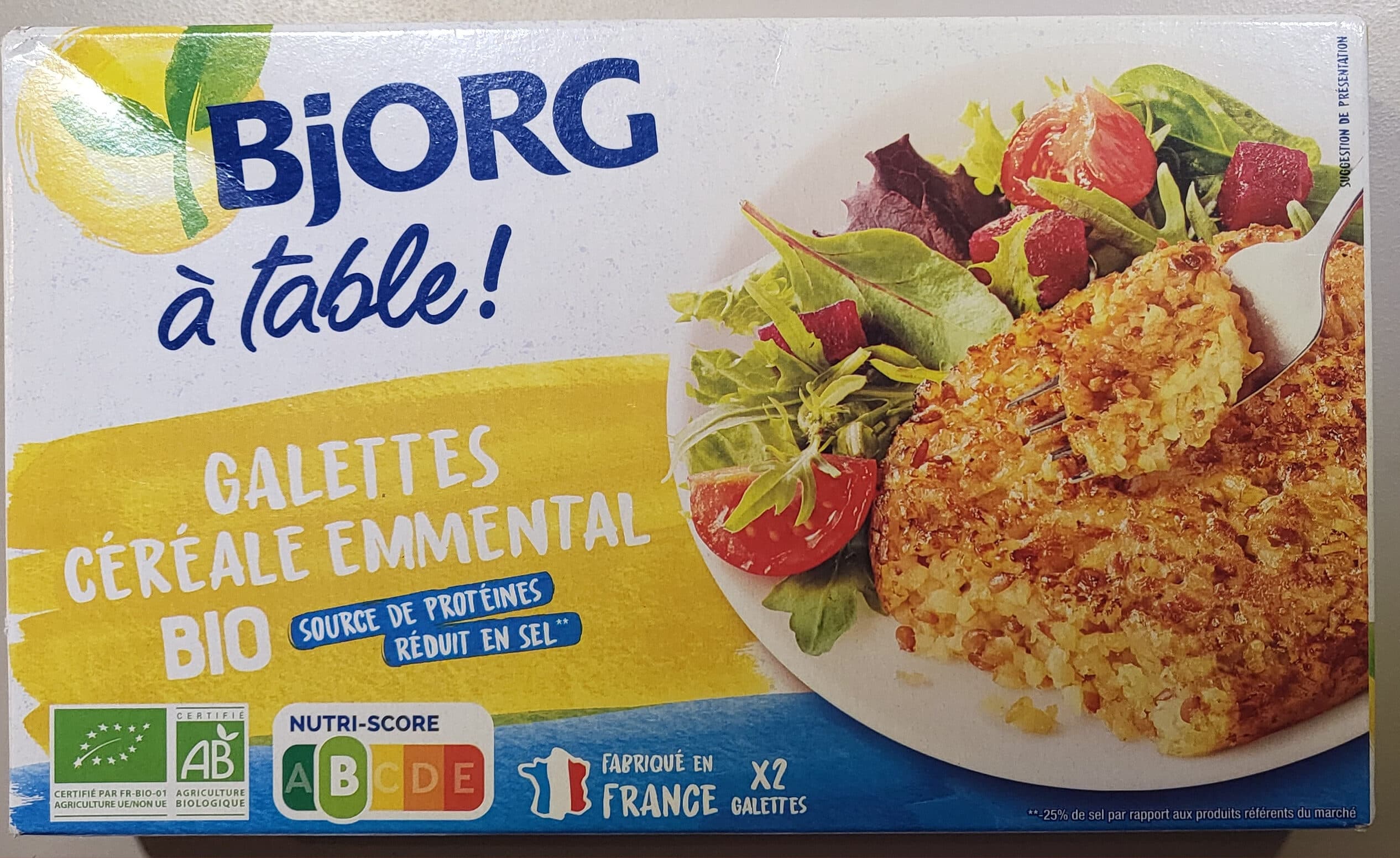 Bjorg Galettes Céréales Emmental bio packshot