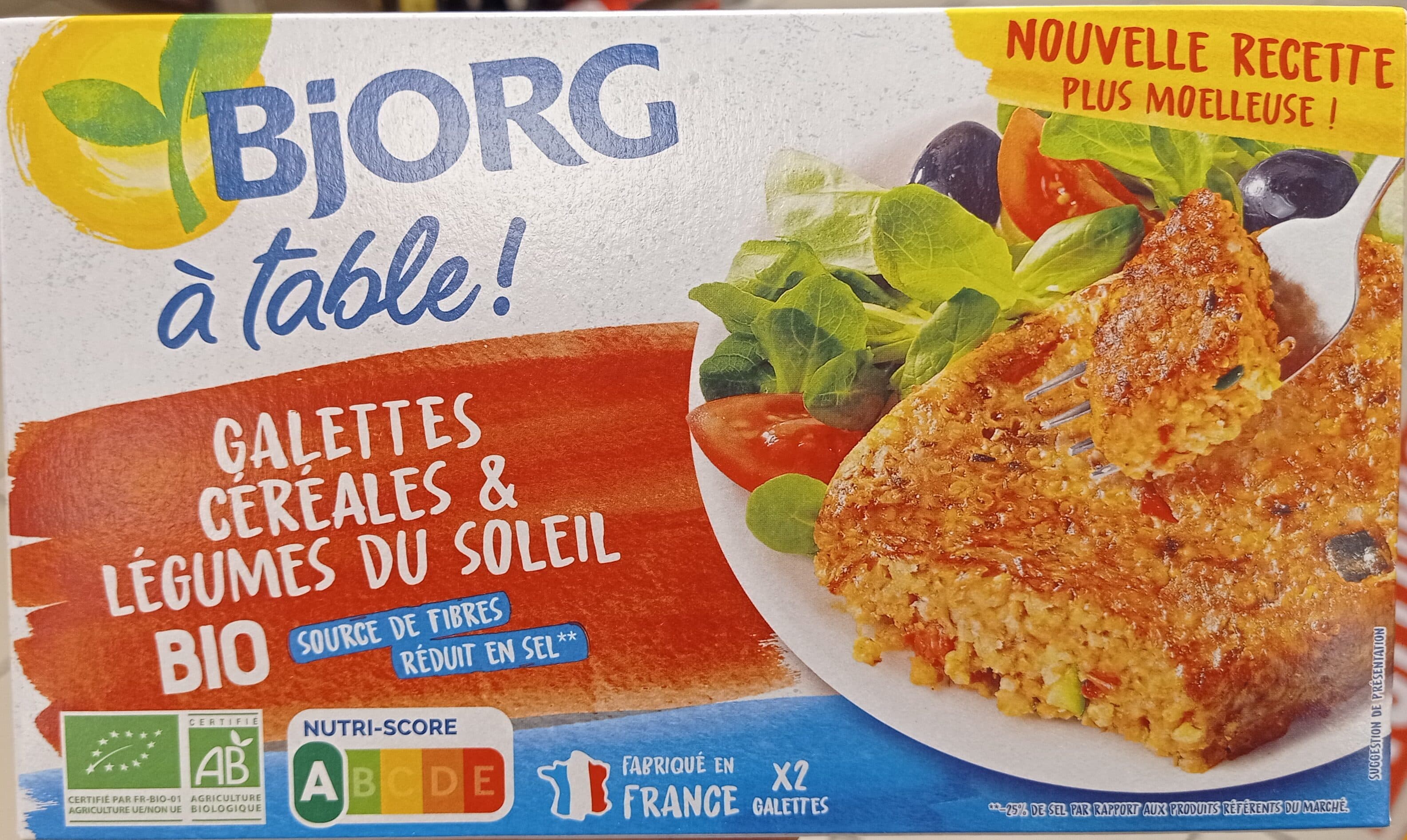 Bjorg Galette céréales et légumes du soleil packshot