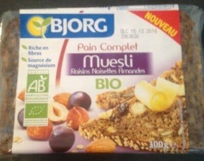 Bjorg Pain Complet Muesli Raisins Noisettes Amandes packshot