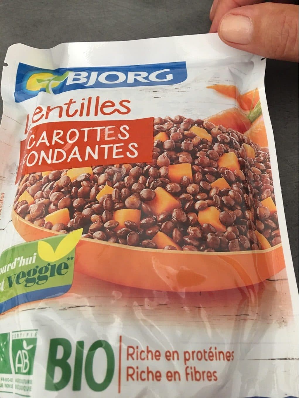 Bjorg Lentille carotte doy pack bjorg packshot