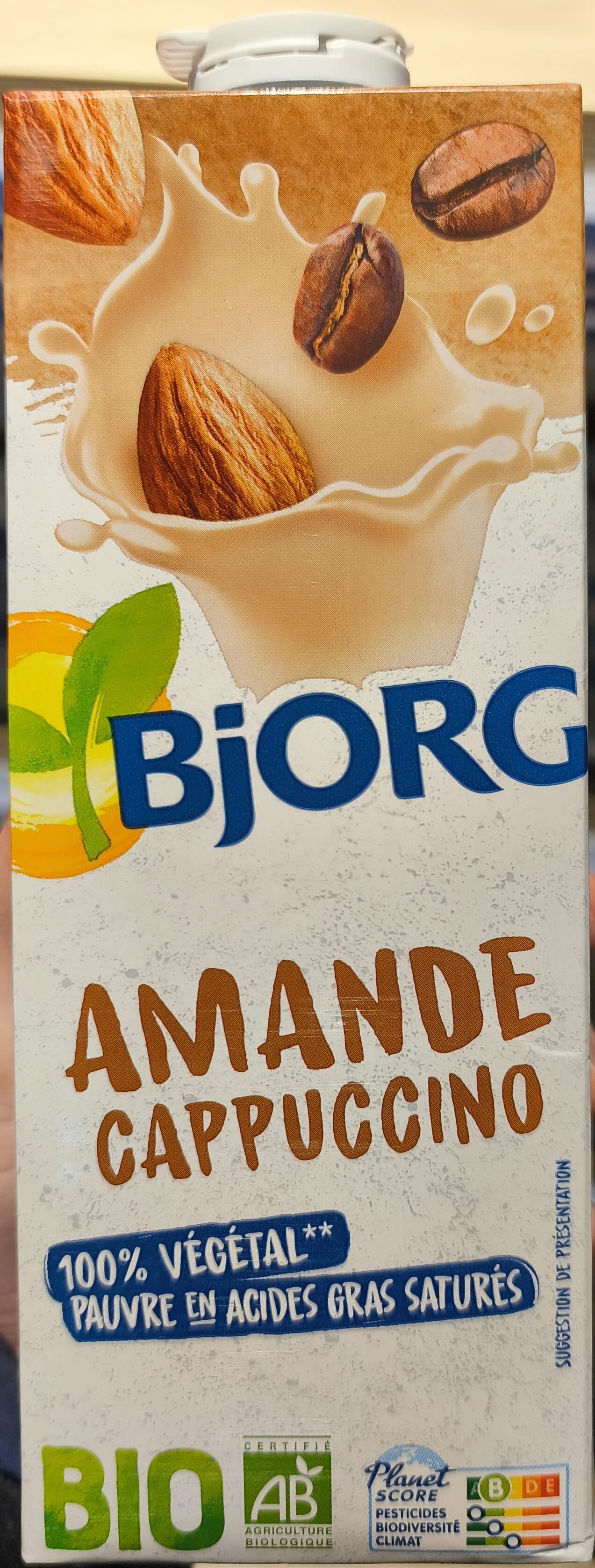 Bjorg Amande cappuccino packshot