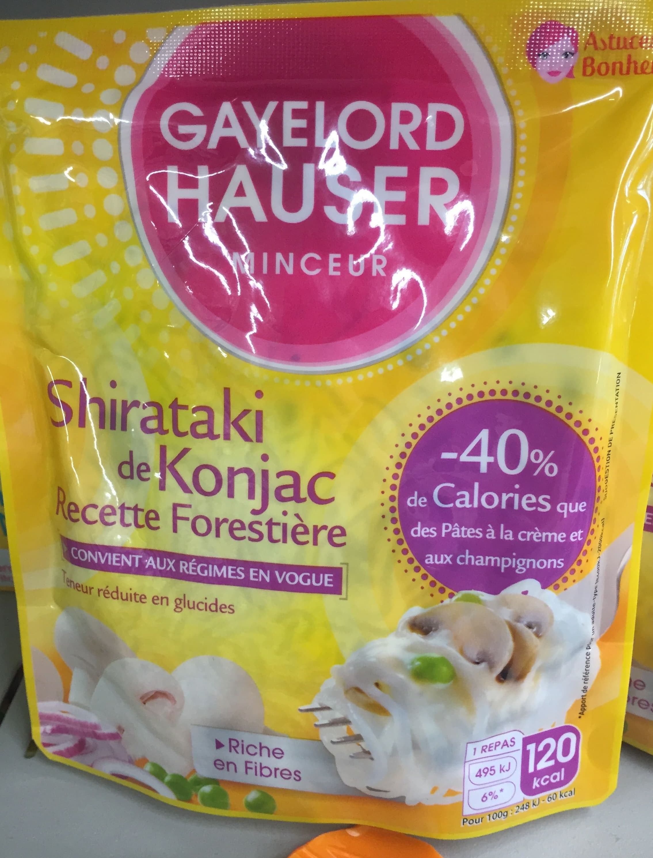 GAYELORD HAUSSER MINCEUR Shirataki de Konjac recette forestière packshot