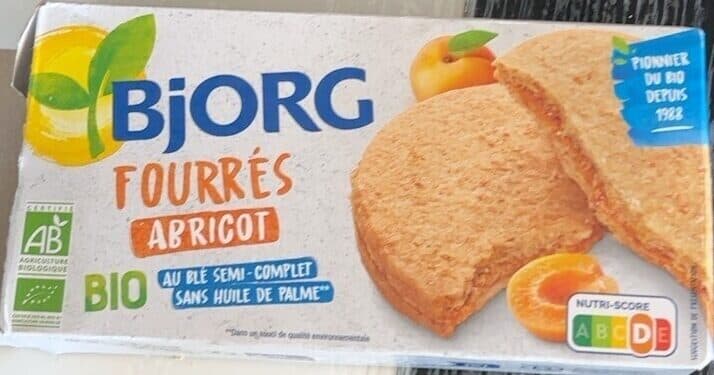 Bjorg Biscuits fourrés abricot packshot