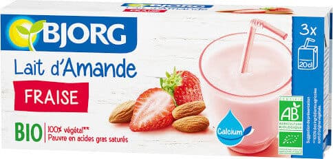 Bjorg Lait D'amande Fraise packshot